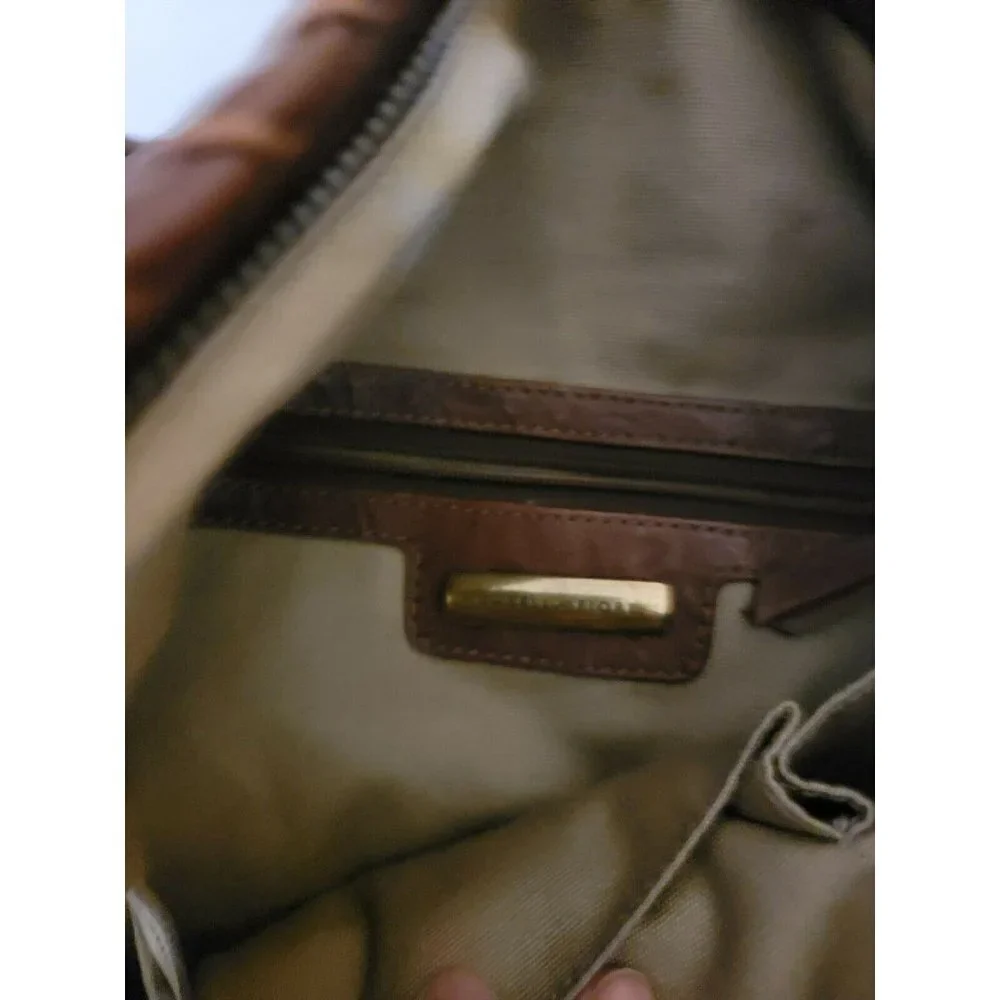 Isabella Fiore Twist Sis Skylar Leather Bag In Chocolate Brown